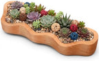 Nuogo 19 Inch Wooden Wavy Edge Dough Bowl Supplies, Khaki by Nuogo