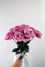 Handmade Paper Rose Bouquet with Delicate Pink Artificial Flowers Long-Lasting Decorative Floral Arrangement Sustainable Gift for Any Occasion - Image 6
