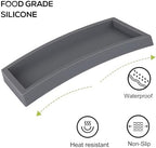 Silicone Bathroom Vanity Tray Dish Soap Holder Sink Organizer, Grey - Image 3