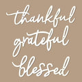 3 Pieces Thankful Grateful Blessed Letter Sign Metal Wall Decor by ESTART