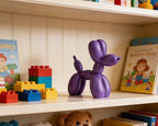 4 Inch Matte Purple Balloon Dog Sculpture - Image 4