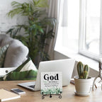 Home Decor, Farmhouse Shelf Decor For Living Room, Boho Aesthetic Table Decorations, Christian Gifts For Women Men, Entryway Tv Stand Fireplace Mantle Coffee Table Decoration (story-06) - Image 5