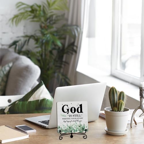 Home Decor, Farmhouse Shelf Decor For Living Room, Boho Aesthetic Table Decorations, Christian Gifts For Women Men, Entryway Tv Stand Fireplace Mantle Coffee Table Decoration (story-06) - Image 5