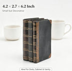 Decorative Books Coffee Table Books Decor - Resin Retro Classical Fake Decorative Books Set of 3 for Living Room, Office, Mantle Shelves Decor 4.2 * 2.7 * 6.2 Inch Guichifun - Image 4