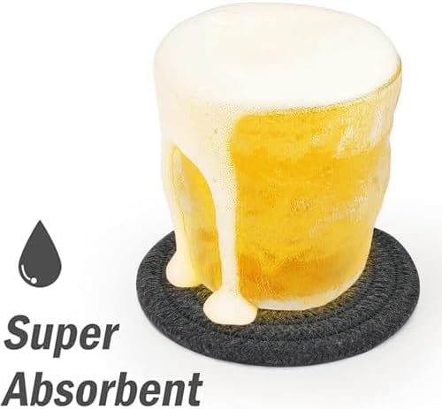 Woven Drink Coasters with Holder, Coasters for Drinks Set of 10 - Image 3