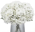 6Pcs 13" Ivory White Silk Hydrangea Artificial Flowers by Blooming+Paradise