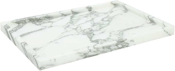 Real Luxurious Natural Marble Vanity Tray Genuine Marble Storage Tray by DUANYAN