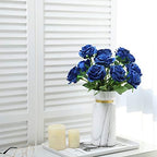 10pcs Blue Roses Artificial Flowers, Realistic Faux Rose with Long Stem - Image 3