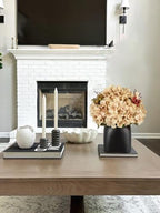 Briful Hydrangea Artificial Flowers in Ceramic Black Vase, Beige Silk Hydrangea Centerpieces for Tables, Realistic Dining Table Vase with Flowers for Farmhouse Home Decor Indoor - Image 5