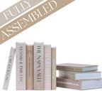 9 Faux Books Neutral - Decorative Box with Hidden Storage, Neutral Home Accessory, Bookshelf Accent, Coffee Table Book, Home Staging Accessory, Paper Wrapped Books - Image 2