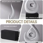 FJS White Abstract Flame Sculpture for Living Room Coffee Table Decor - Image 5