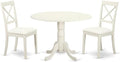 East West Furniture DLBO3-LWH-LC 3 Piece Modern Dining Table Set Contains a by EastWestFurniture