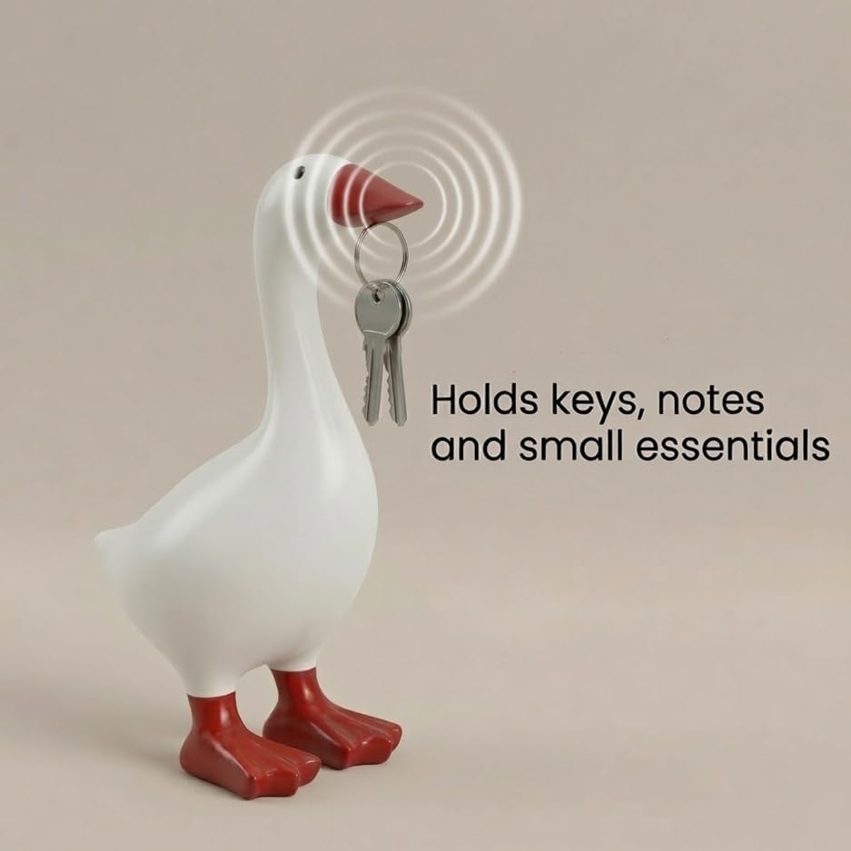 Desk Goose 7 inch Gifts for Women, Mini Desktop Goose Statue Decor for Living Room Bedroom Bookshelf and Office - Image 2