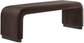 Modway EEI-6734-BLK-CHB Koda Performance Velvet Waterfall Long Bench by Modway