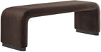 Modway EEI-6734-BLK-CHB Koda Performance Velvet Waterfall Long Bench by Modway