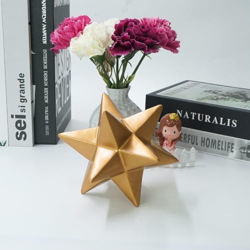 DreamsEden Golden Star Sculpture, Resin Decorative Ornaments Modern Home Decor Accent - Image 5