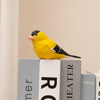 Handmade Wooden Goldfinch Figurine – Yellowbird Home Decor, Cute Wild Canary Knick-Knack for Bird Lovers, Unique Gift for Women, Mom, Friends – Rustic Nature Home Ornament - Image 2