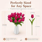 Mandy's 20pcs Artificial Hot Pink Tulips - Image 3
