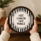 Funny Bathroom Wall Art Decor,I See London I See France Neutral - Image 4