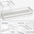 Toothbrush Holders for Bathrooms, 4 Slots Metal Tooth Brushing Organizer - Image 4