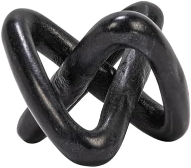 Creative Co-Op Modern Decorative Marble Link Knot, Black - Image 6