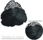 Metal Flower Wall Art Decor, 10'' Black Gold Layer Rustic Floral Sclupture - Image 5