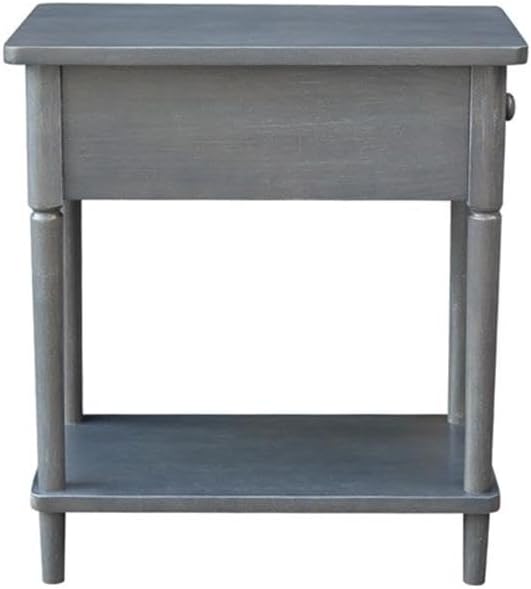 IC INTERNATIONAL CONCEPTS Solid Wood Narrow Side Table in Heather Gray Antique - Image 6