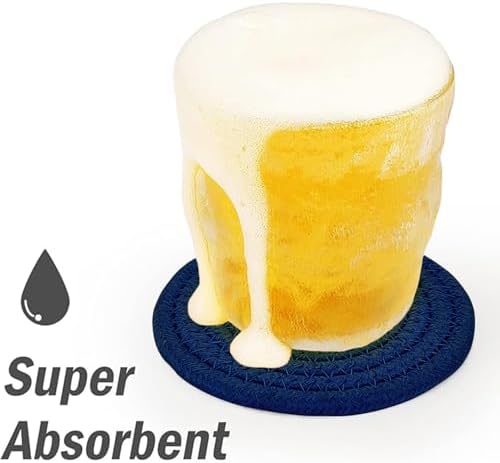 Woven Drink Coasters with Holder, Coasters for Drinks Set of 10 - Image 3