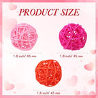 Yaomiao 15 Pieces Vase Filler Rattan Balls Decorative for Craft, Party, Wedding Table Decoration, Aromatherapy Accessories, 1.8 Inch (Pink, Rose Red, Orange) - Image 2