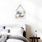 Inspirational Decor As for Me and My House We Will Serve The Lord-Joshua 24:15 Christian Bible Verse Wall Art Scripture Wooden Hanging Sign for Farmhouse Home Wall Art Decoration 10 x 8 Inches - Image 3