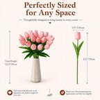 Mandy's 20pcs Artificial Light Pink Tulips - Image 3