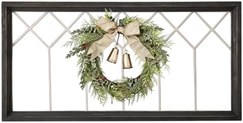Sintosin Farmhouse Window Frame Wall Decor 19 X 39 Inches, Washed Black by Sintosin