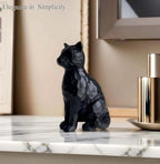 Black Cat Figurines Statue Home Decor Gifts for Women Cat Lovers ,Colletiable Carved Resin Cat Memorial Gift Knick Knacks for Shelf Desktop Office Decorations - Image 3