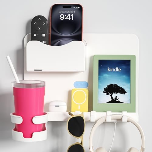 Floating Shelves for Bedside Shelf, Stick On Accessories Organizer, Dorm Room Essentials, Wall Mount Shelf, Cute Room Decor Aesthetic, Girls Room Decor, Cool Stuff For Bedroom Storage And Organization - Image 3