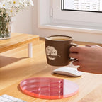 Acrylic Coaster Decorative Plates,Office Desk Accessories, Clear Dinosaur Egg Shape Coffee Cup Decor, Perfect for Tabletop Protection and Display. - Image 3