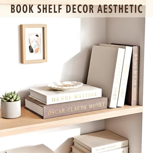 Decorative Books Set with Tray, Linen Coffee Table Books Decor - Image 2