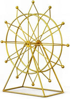 Ferris Wheel Bookshelf Decor Gold Modern Gift - Shelf Decor Accents Ornament - House Decorations Living Room - Fireplace or Desk Decor - Entryway Decor. (Art Deco) by ARTACCEN