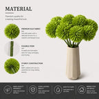 Mandy's 12pcs Artificial Green Ball Chrysanthemum Flowers - Image 4