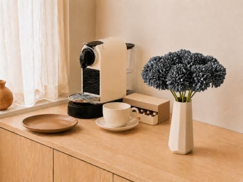 Mandy's 12pcs Artificial Dark Grey Ball Chrysanthemum Flowers - Image 7