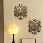 Vintage Key Wall Sculptures 2 Pack Antique Wall Decor Hallway Wall Art for Home Hand Painted Decoration with Embossed Key Design Vintage Decor for Living Room Bedroom Gallery Unique Gifts (Gold keys) - Image 2