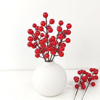 SOTOLAN 30pcs Artificial Red Berry Picks - Christmas Holly Berry Branches Red Berry Stems for Holiday Home Decor and DIY Crafts - Image 5