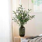Leftover 3PCS 23.6Inch Faux Olive Branches for Vase,Artificial Olive Tree Branches,Fake Plants,Greenery Stems,Eucalyptus Stems,Green Leaves for Centerpieces Decoration,Home Decor,Coffee Table Decor - Image 4