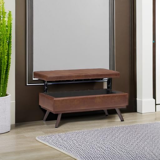 SIMPLIHOME Owen Lift Top Coffee Table Storage Ottoman - Image 6