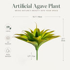 Artificial Agave 14.2In Fake Plant 2Pack, Yellow - Image 2