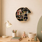 Whimsical Mushroom Decor, Witchy Moon Mushroom Shelf, Floating Wall Shelf - Image 6