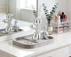 4 Inch Shiny Silver Balloon Dog Sculpture - Image 5
