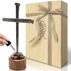 LeMeeOly Jesus Christ Crucifixion Nail Metal Cross Wooden Base, Baptism & Religious Gifts for Men Women,Christian Home Decor (Aroma Diffuser Wood) by LeMeeOly