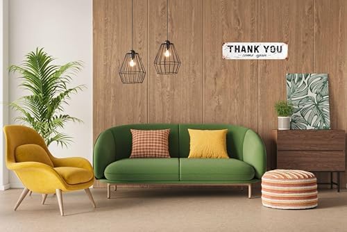 Vintage Tin Thank You Come Again Sign Retro Metal Sign for outdoor indoor Decoration - outdoor indoor Funny Wall Art Plaque 4x16 Inch - Image 4