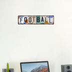 Football Decor Vintage Football Tin Sign Sports Decor For Boys Bedroom Poster Metal Street Signs For Bedroom Man Cave Wall Decoration 16 X 4 Inches - Image 3