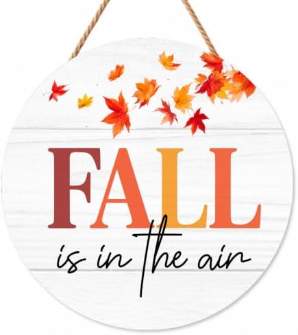 Fall Leaves Decorations for Home, Fall Welcome Wooden Sign by Catta